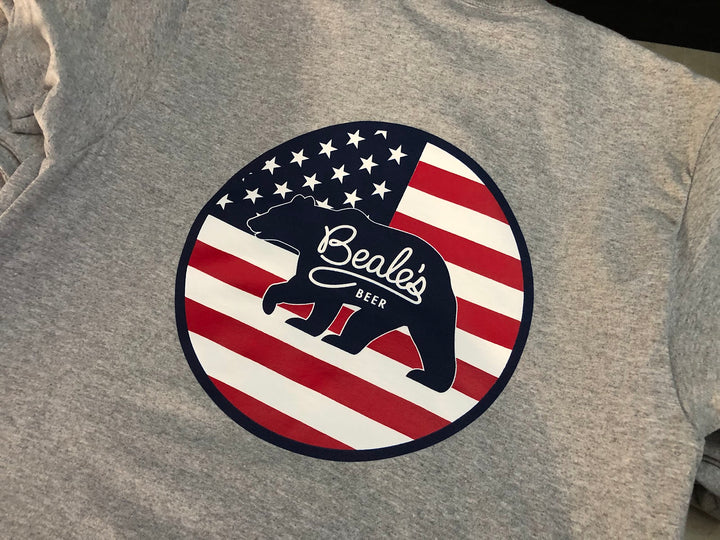 Finished Beale's Beer t-shirt back print, screen printed by RVA Threads