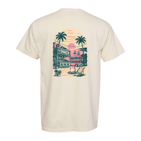 The Shack on 8th t-shirt back print mockup