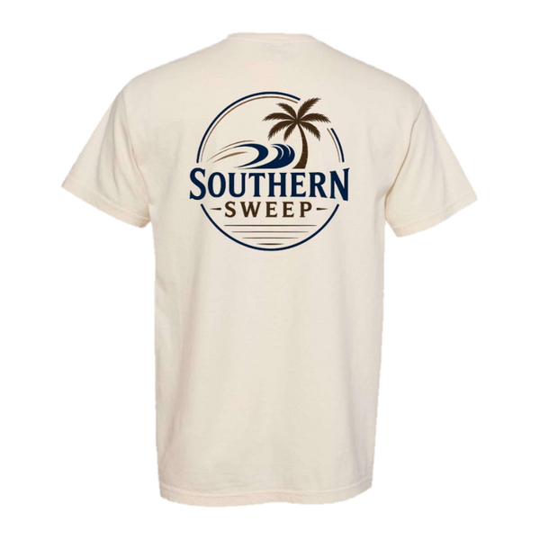 Southern Sweep t-shirt back print mockup